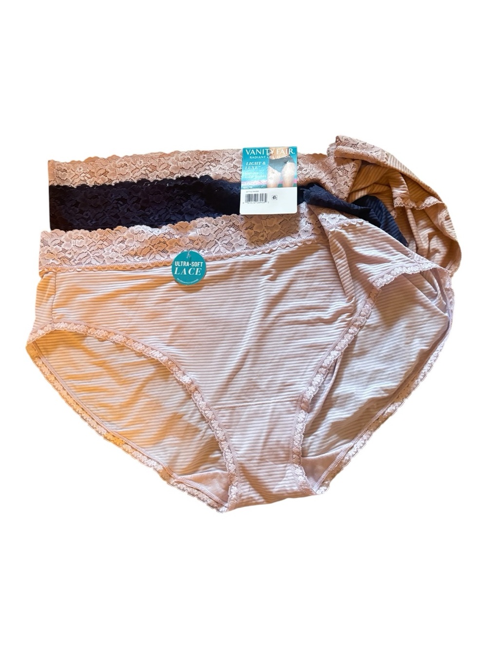 Vanity Fair Lace-Trim Hi -cut Panties-3 pack Size 5X NWT